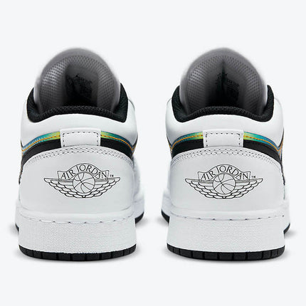 Men's Air Jordan 1 Low 'White Black-Metallic Gold' Shoes