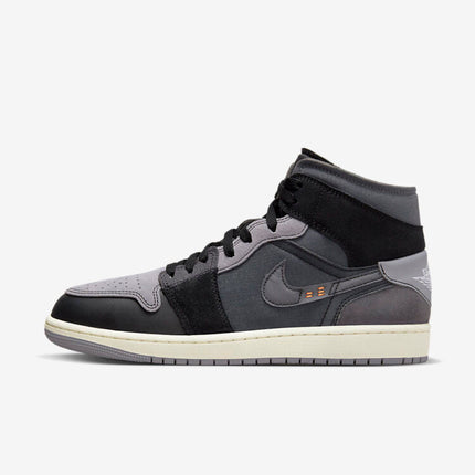 Men's Air Jordan 1 Mid 'Black' Shoes