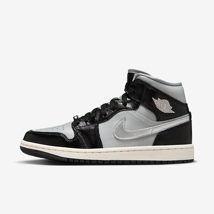 Men's Air Jordan 1 Mid 'Black Chrome' Shoes