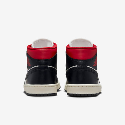 Men's Air Jordan 1 Mid 'Black Toe' Shoes
