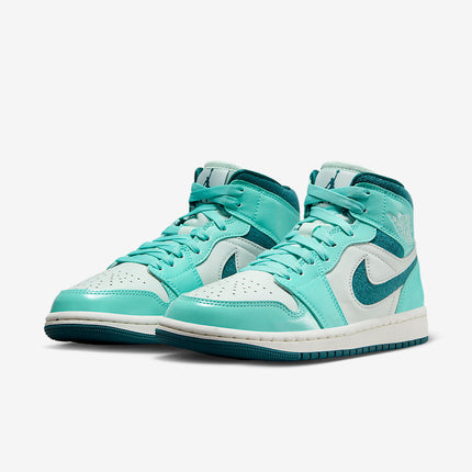 Men's Air Jordan 1 Mid 'Bleached Turquoise' Shoes
