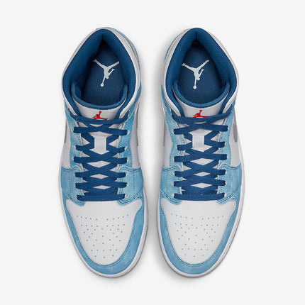Men's Air Jordan 1 Mid 'Brushed Blue' Shoes