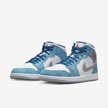 Men's Air Jordan 1 Mid 'Brushed Blue' Shoes