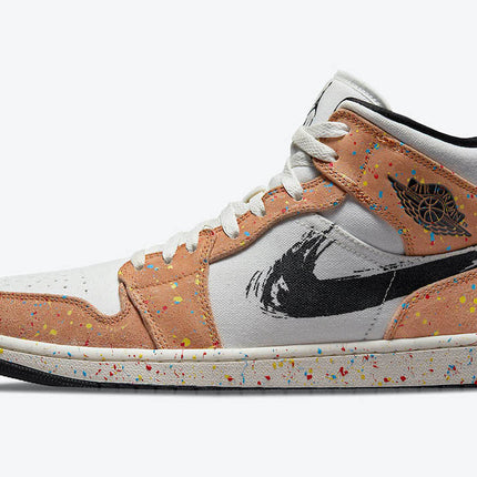Men's Air Jordan 1 Mid 'Brushstroke' Shoes