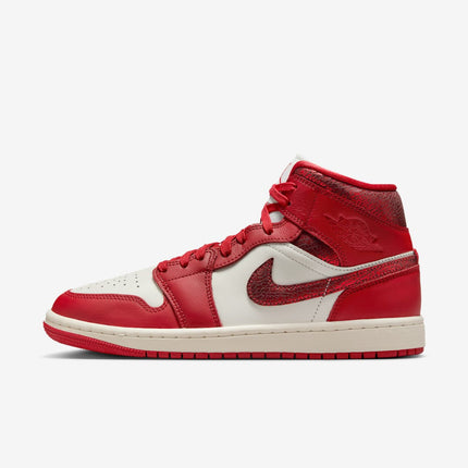 Men's Air Jordan 1 Mid 'Cracked Leather' Shoes