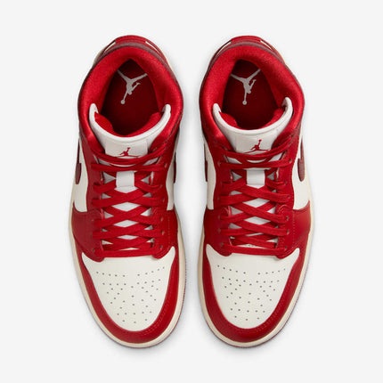 Men's Air Jordan 1 Mid 'Cracked Leather' Shoes