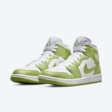 Men's Air Jordan 1 Mid 'Green Python' Shoes