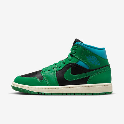 Men's Air Jordan 1 Mid 'Lucky Green' Shoes