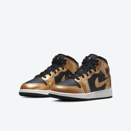 Men's Air Jordan 1 Mid 'Metallic Gold' Shoes