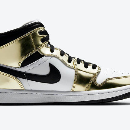 Men's Air Jordan 1 Mid 'Metallic Gold' Shoes