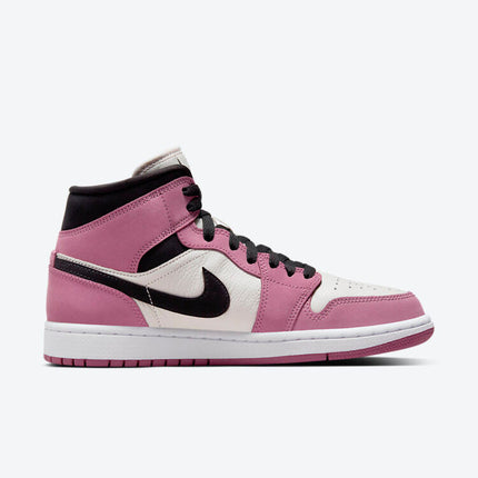 Men's Air Jordan 1 Mid 'Pink Nubuck' Shoes