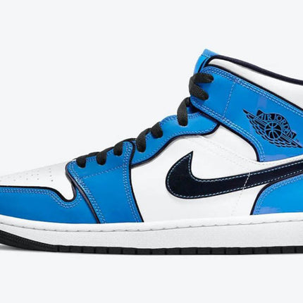 Men's Air Jordan 1 Mid 'Signal Blue' Shoes