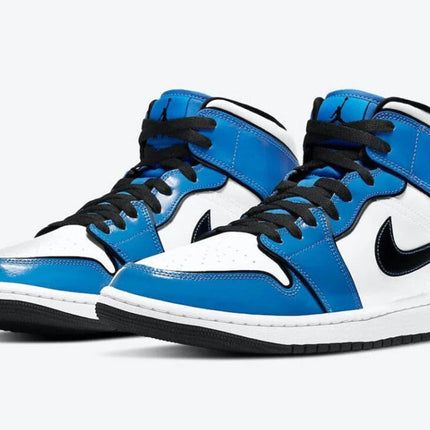 Men's Air Jordan 1 Mid 'Signal Blue' Shoes