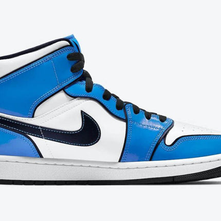 Men's Air Jordan 1 Mid 'Signal Blue' Shoes