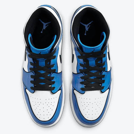 Men's Air Jordan 1 Mid 'Signal Blue' Shoes