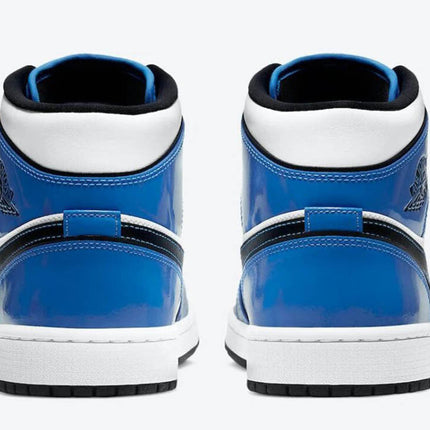Men's Air Jordan 1 Mid 'Signal Blue' Shoes