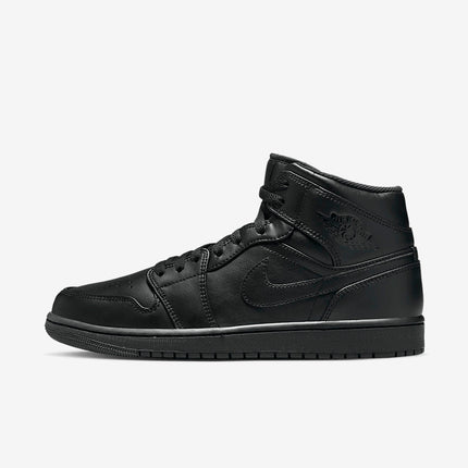 Men's Air Jordan 1 Mid 'Triple Black' Shoes