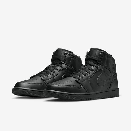 Men's Air Jordan 1 Mid 'Triple Black' Shoes