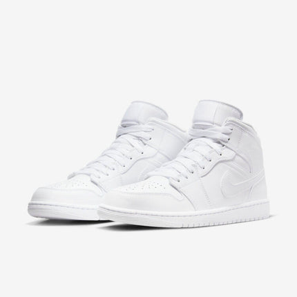 Men's Air Jordan 1 Mid 'Triple White' Shoes