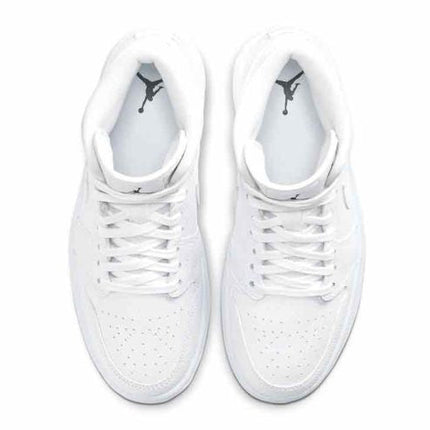Men's Air Jordan 1 Mid 'White Snakeskin' Shoes