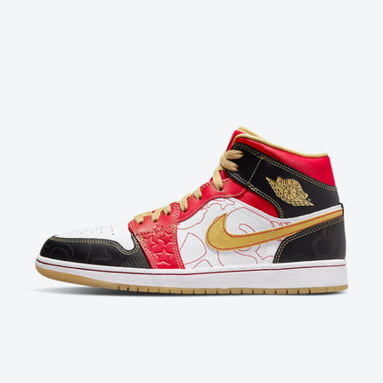 Men's Air Jordan 1 Mid 'White Gold Dust' Shoes