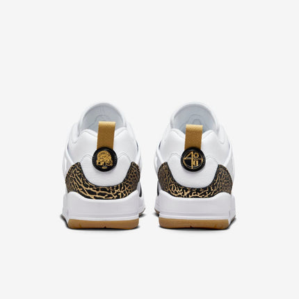 Men's Jordan Spizike Low White Metallic Gold Shoes