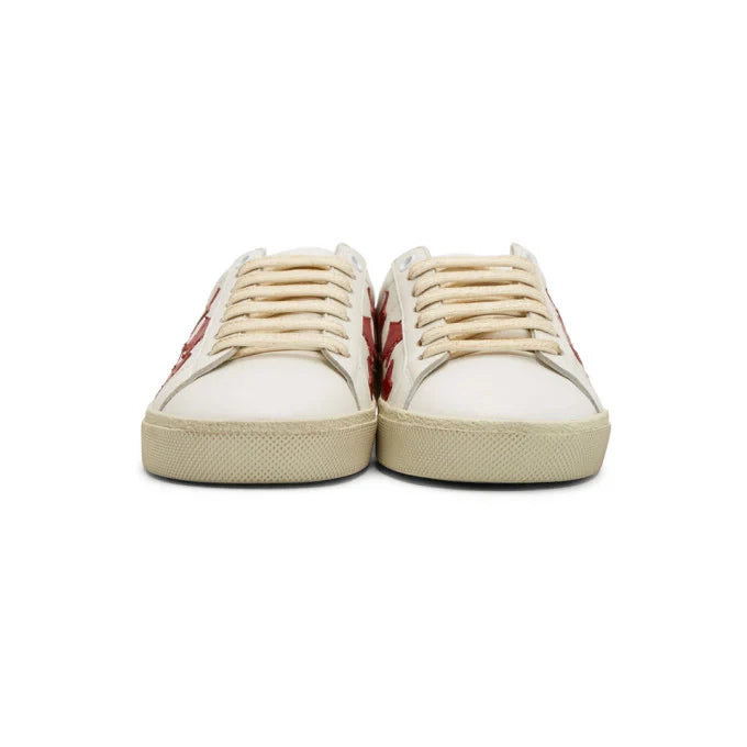 Men's Saint Laurent Court Classic SL06 Red Stars Sneakers