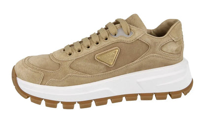 Men's Prada Montecarlo Re-Edition 2005 Leather Beige Sneakers