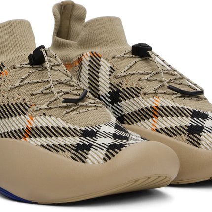 Men’s Burberry burbery Neptune Check Knit Sand Ip Check Sneakers