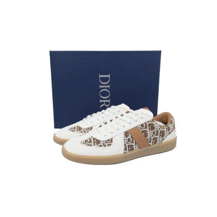 Men's Dior B01 Matchpoint White And Brown Print Sneakers