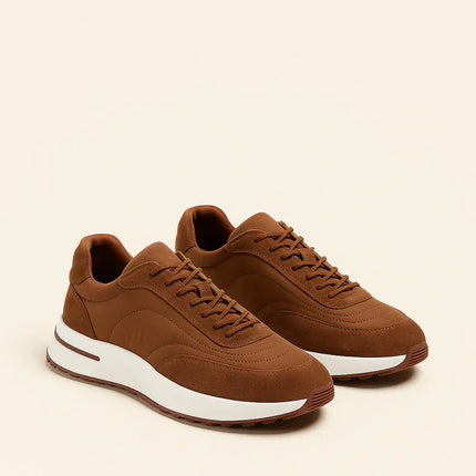 Men's Loro Piana Weekend Walk Orange Sneakers