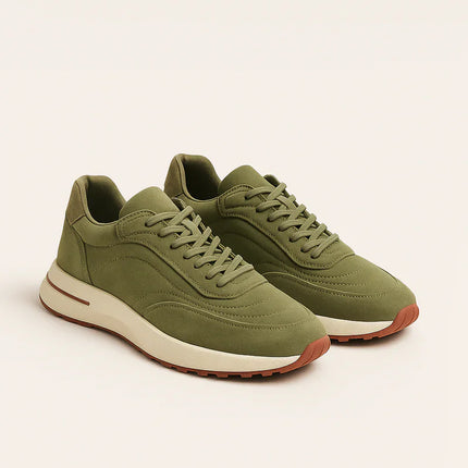 Men's Loro Piana Weekend Walk Green Sneakers