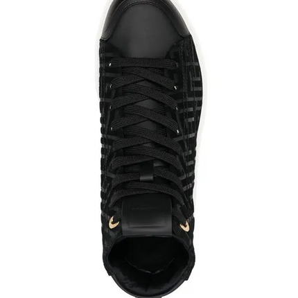 Men's Balmain B-court High-Top Black Sneaker