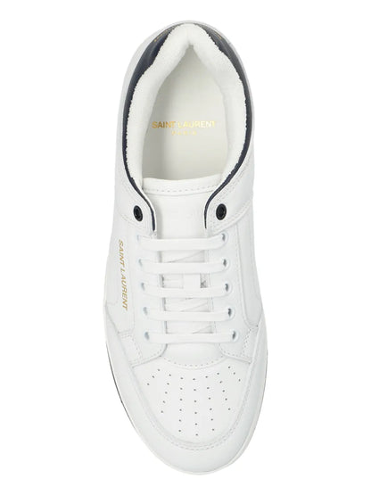 Men's Saint Laurent Low Top White  Black Sneakers