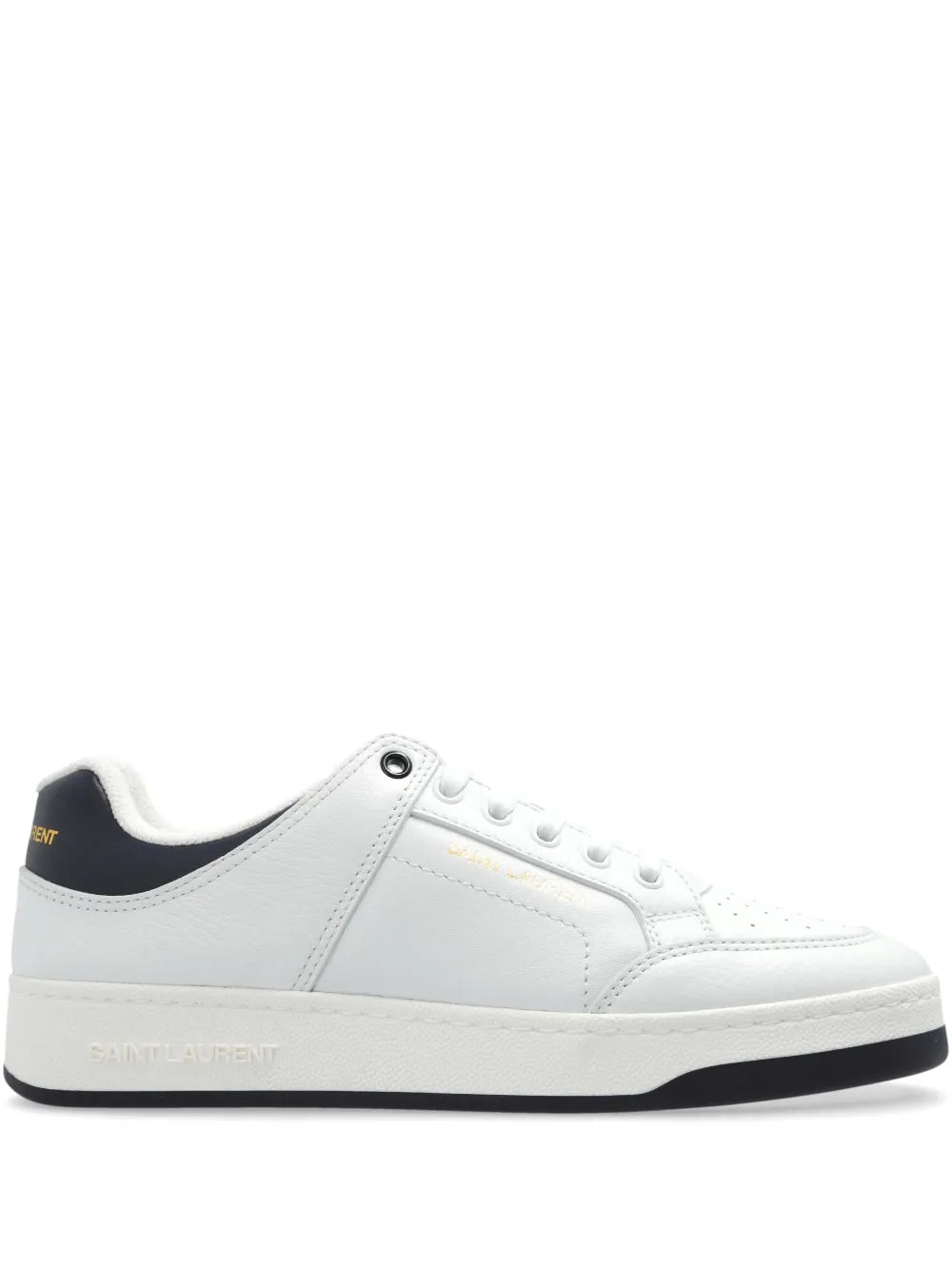 Men's Saint Laurent Low Top White  Black Sneakers