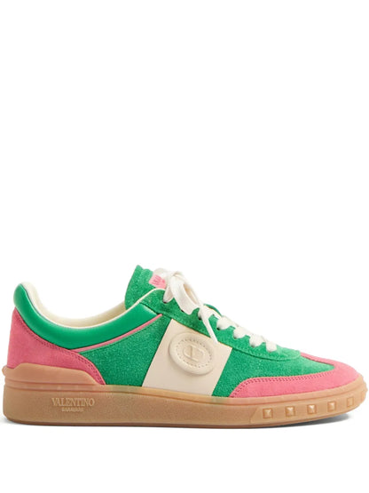 Men's Valentino Garavani Baskets Upvillage Green Pink White Sneakers