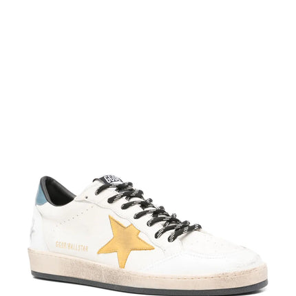Men's Golden Goose Ball Star Gold Laminated Star Sneakers