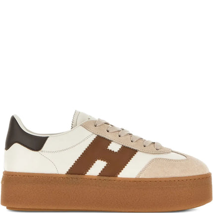 Men's Hogan Cool Suede Platform Beige Sneakers
