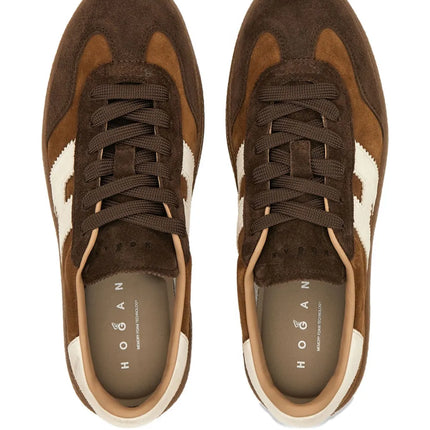 Men's Hogan Cool Suede Platform Brown Sneakers