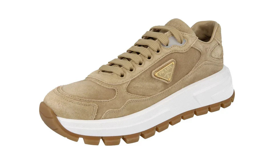 Men's Prada Montecarlo Re-Edition 2005 Leather Beige Sneakers