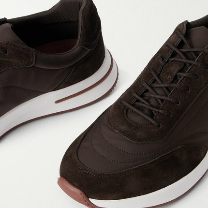 Men's Clothbase Loro Piana Brown Sneakers
