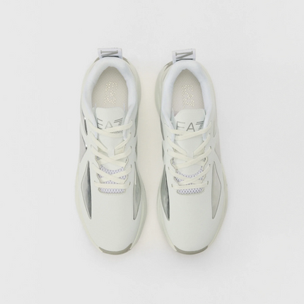 Men's EA7 Emporio Armani US25EA25 X8X220 Trainers White Silver Sneakers