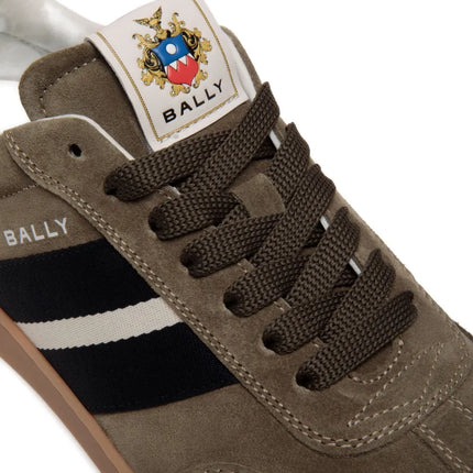 Men's Bally Retro Crest Khaki Green Sneaker