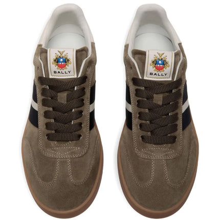 Men's Bally Retro Crest Khaki Green Sneaker