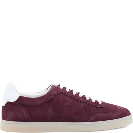 Men’s Brunello Cucinelli Suede Bordeaux Sneakers