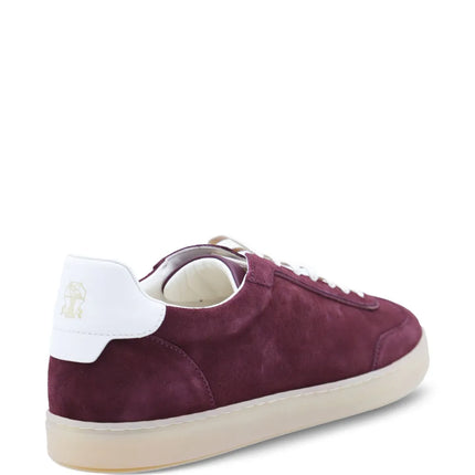Men’s Brunello Cucinelli Suede Bordeaux Sneakers