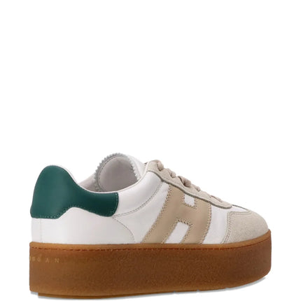 Men's Hogan Cool Suede Platform Natural White Sneakers