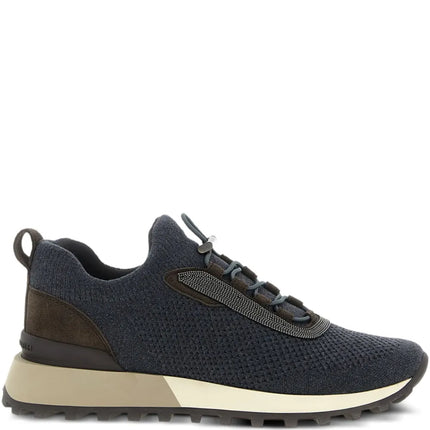 Men’s Brunello Cucinelli Mesh Navy Blue Sneakers