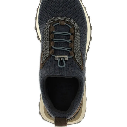 Men’s Brunello Cucinelli Mesh Navy Blue Sneakers