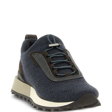 Men’s Brunello Cucinelli Mesh Navy Blue Sneakers